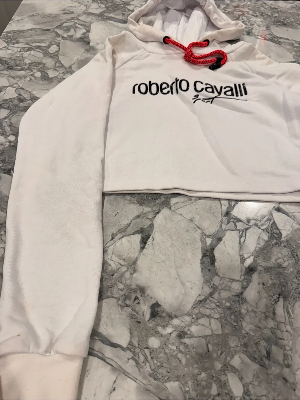 Roberto Cavalli Kids Black Joggers with Red Drawcord